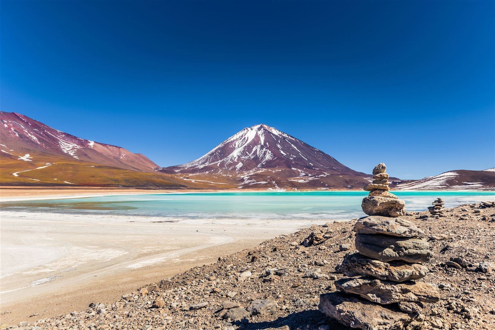 Eduardo Avaroa Nationalpark mit Gruener Lagune